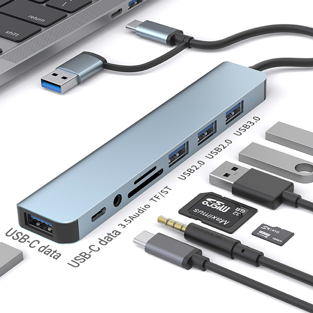 Laptop Accessories Officeworks - 9-in-1 Dual-Head USB-Dockingstation USB-A & USB-C